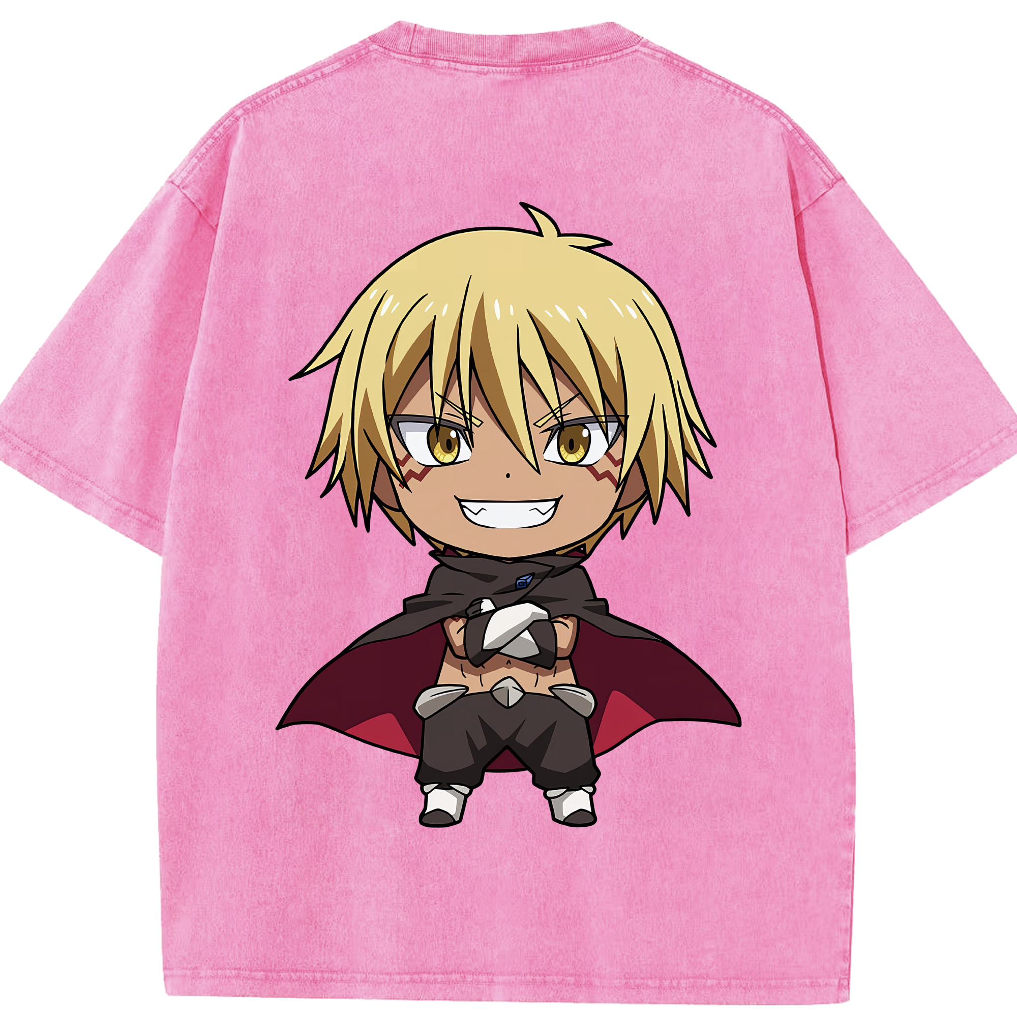 （画像用） 転スラ Regarding Reincarnated to Slime 綿100% ヴィンテージ風 半袖Tシャツ（背面プリント）